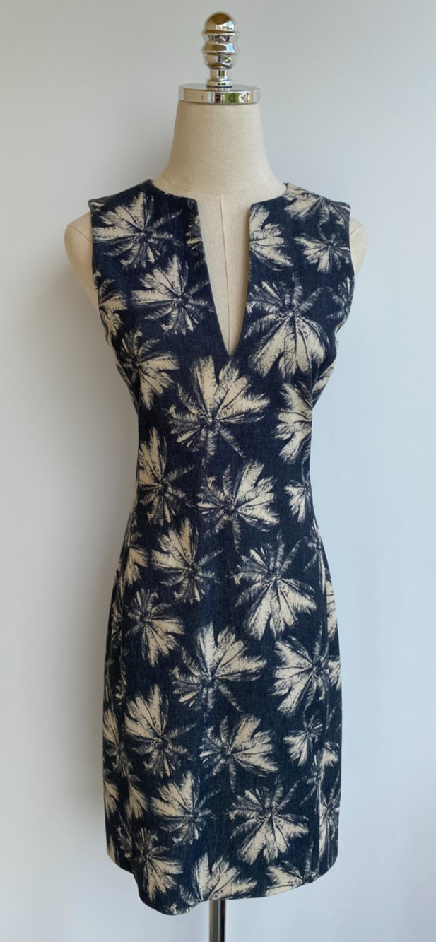 Lagence Palm Tree Printed Knee-Length Dress | Size 4